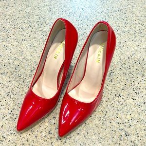 She & In red patent stiletto pumps size 37 (7)